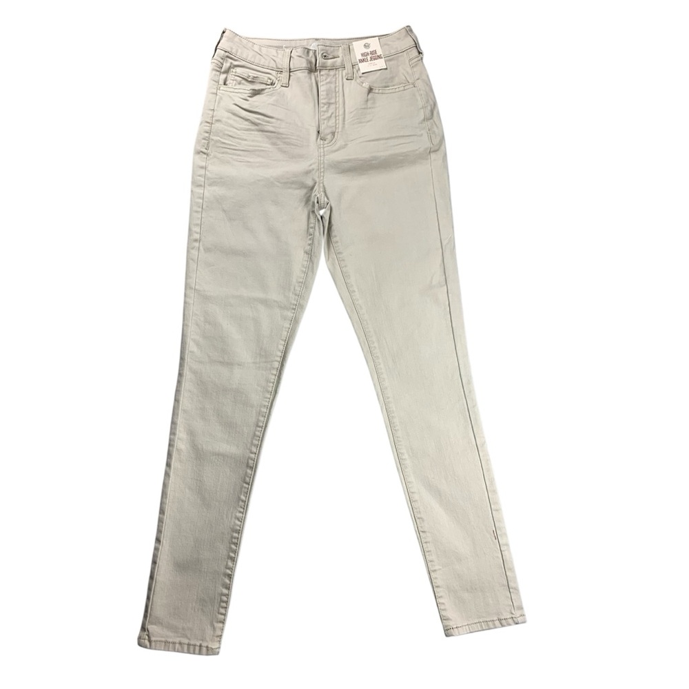 SO Brand High-Rise Ankle Jeggings Stretch Pants Tan Cream Juniors Size 5 NEW